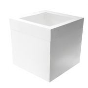 White Square Tall Cake Box 14in x 14in x 12in (Pk 10)