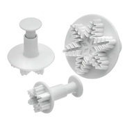 Cake Decorating Snowflake Plunger Cutter Set (Pk 3)