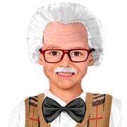 Grandpa Wig Dress Up Set | Wig with Headpiece, Moustache & Glasses