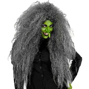 Grey Oversized Frizzy Witch Wig - Extra Long Halloween Costume Accessory