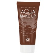 Brown Aqua Make-Up Face & Body Paint 30ml Tube | Professional Water-Based Costume Makeup