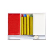 Clown Make Up Kit Red & White with Colour Sticks & Applicator | Face Paint with Reusable Case