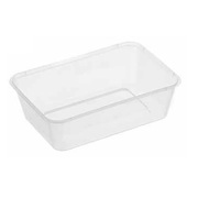 Clear Rectangular 500ml PET Food Containers (Pk 500)