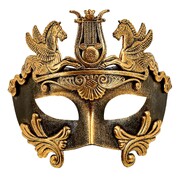 Greek Roman Antique Gold Masquerade Eye Mask | Unisex Costume Mask