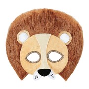 Plush Lion Half Face Mask Adult Animal Costume Accessory
