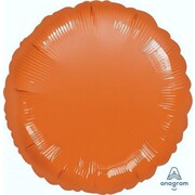 Metallic Orange Circle 17in. Standard Foil Balloons Pk 1 