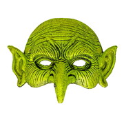 Green Goblin Witch Halloween Costume Mask - Natural Rubber Latex