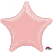 Metallic Pastel Pink Star 19in. Standard Foil Balloon Pk 1