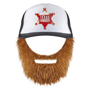Texas Ranger Trucker Cap with Brown Beard | Adult Fancy Dress Costume Hat