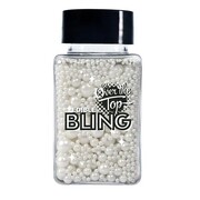 Over The Top Edible Bling Pearl White Sugar Ball Medley 65g – 2mm 4mm 7mm Pearls Cake Sprinkles Gluten Free