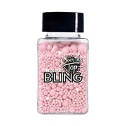 Over The Top Edible Bling Pastel Pink Sugar Ball Medley 65g – 2mm 4mm 7mm Pearls Cake Sprinkles Gluten Free