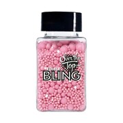 Over The Top Edible Bling Pink Sugar Ball Medley 65g – 2mm 4mm 7mm Pearls Cake Sprinkles Gluten Free