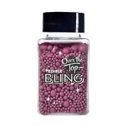 Over The Top Edible Bling Burgundy Sugar Ball Medley 65g – 2mm 4mm 7mm Pearls Cake Sprinkles Gluten Free