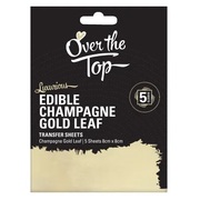 Edible Champagne Gold Leaf Cake Decoration (5 Sheets)