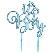 It's A Boy Blue Plastic Baby Shower Cake Topper Decoration Pk 1