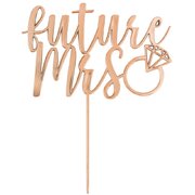 Rose Gold Future Mrs Cake Topper 16.5 x 12.7cm
