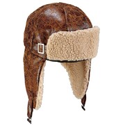 Brown Aviator Pilot Hat with Faux Fur Adult Costume Accessory