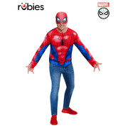 Spider-Man Adult Costume Shirt & Mask Set M/L – Printed Top with Mask