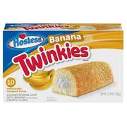 Twinkies Sponge Cakes With Banana Creamy Filling Pk 10