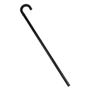 Black Plastic Walking Stick Cane 100cm 4 Pieces