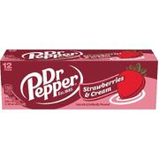 Dr Pepper Strawberries & Cream Soft Drink Can 355ml Pk 12