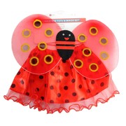 Child Lady Bug Tutu & Wings Costume Set
