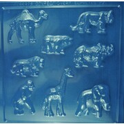 Assorted Zoo Animal Shapes Plastic Chocolate Mould Pk 1