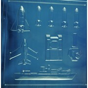 Assorted Military Theme Shapes Plastic Chocolate Mould Pk 1