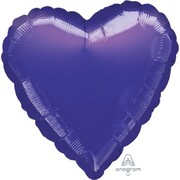 Metallic Purple Heart 17in. Standard Foil Balloon Pk 1