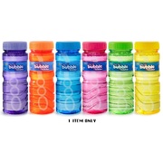 Assorted Colour Bottle of Bubbles with Wand 118ml (Pk 1)