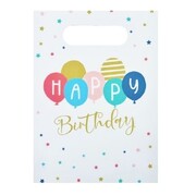 Happy Birthday Paper Loot Bags Pk 8 