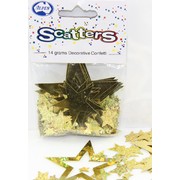 Holographic Gold Stars Confetti 14gms Pk 1 