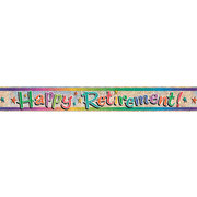 Happy Retirement Prismatic Banner (3.6m) Pk 1 