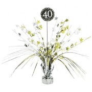40 Gold, Silver & Black Foil Centrepiece Weight Pk 1