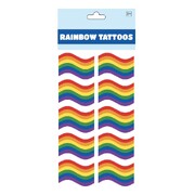 Rainbow Flag Temporary Tattoos Pk 10