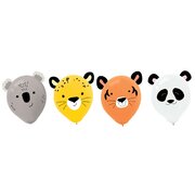 Jungle Animals Latex Balloon Kit 30cm (Pk 6)