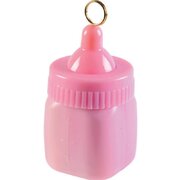 Pink Baby Bottle Balloon Weight Pk 1 