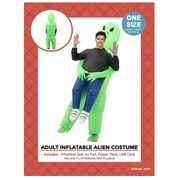 Adult Inflatable Green Alien Abduction Costume One Size