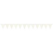 White Glittered Pennant Flags for Banner (12 Flags) Pk 1
