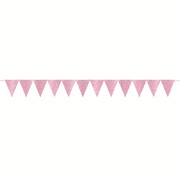 Light Pink Glittered Pennant Flags for Banner (12 Flags) Pk 1