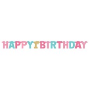 Jumbo Pink Happy 1st Birthday Letter Banner