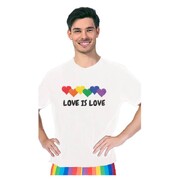 Adult Rainbow Love Is Love Pride T Shirt One Size