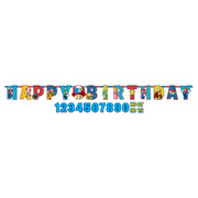 Super Mario Bros Customisable Giant Birthday Banner (3m) Pk 1