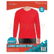 Adult Red Long Sleeve Costume Shirt Top Small