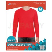 Adult Red Long Sleeve Costume Shirt Top Medium