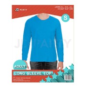 Adult Blue Long Sleeve Costume Shirt Top Small