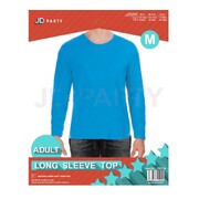 Adult Blue Long Sleeve Costume Shirt Top Medium