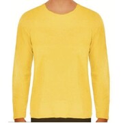 Adult Yellow Long Sleeve Costume Shirt Top Small