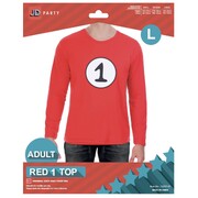 Adult Thing 1 Long Sleeve Costume Top Unisex Large