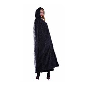 Adult Black Lace Hooded Costume Cape One Size